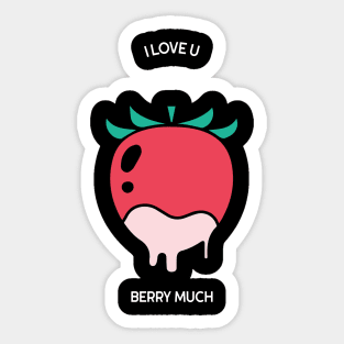 I love u berry much Sticker